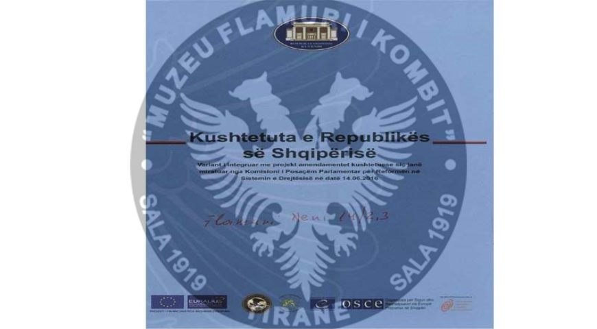 The Constitution of Albania, 14 June 2016